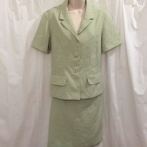 Sweet Suit Size 10 2 Piece Outfit Lt Green Plaid